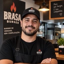 João, perfil ilustrativo da Brasa Burger